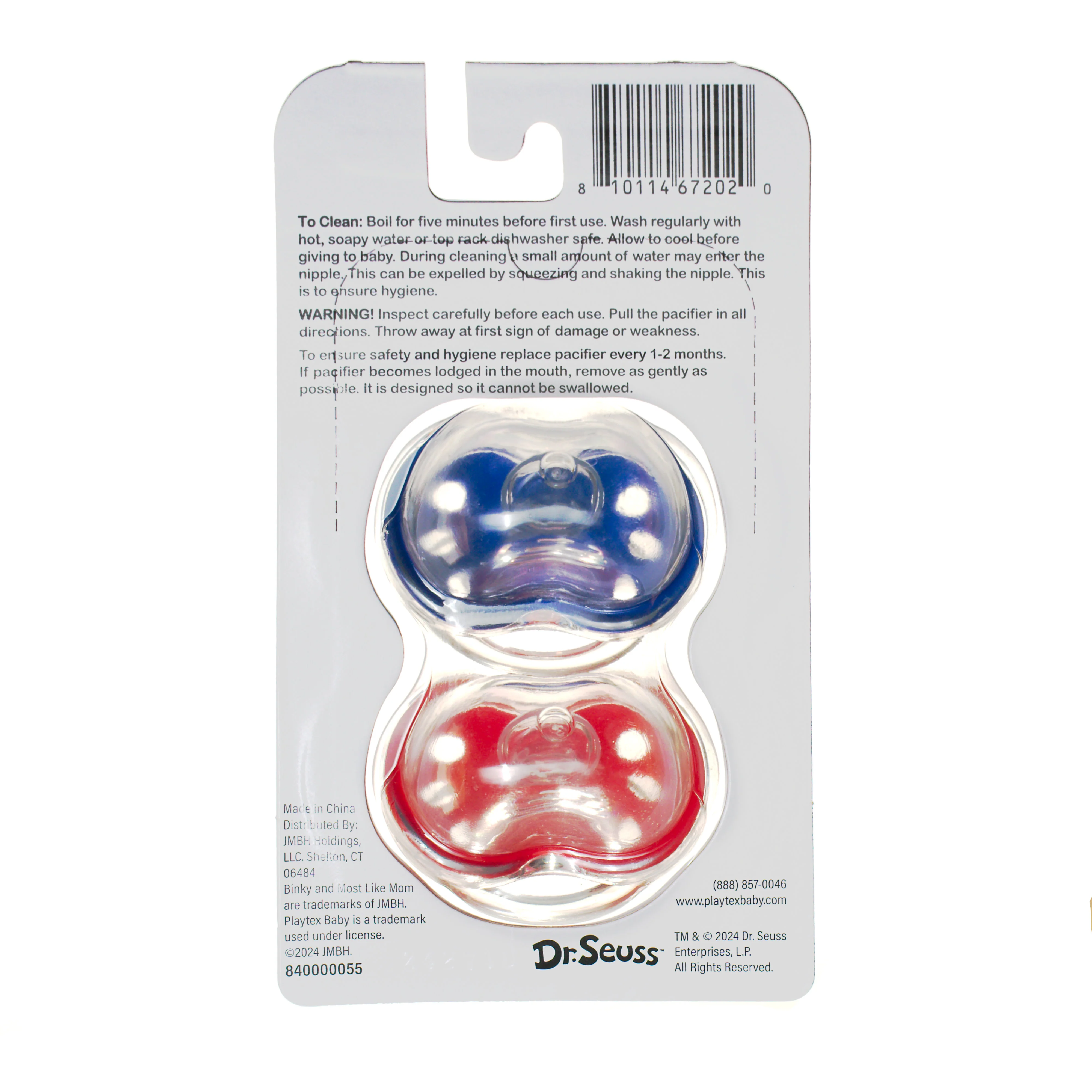 Playtex Baby Binky Pacifier 2-Pack – Dr. Seuss Edition (0 - 6 Months) - Image 6