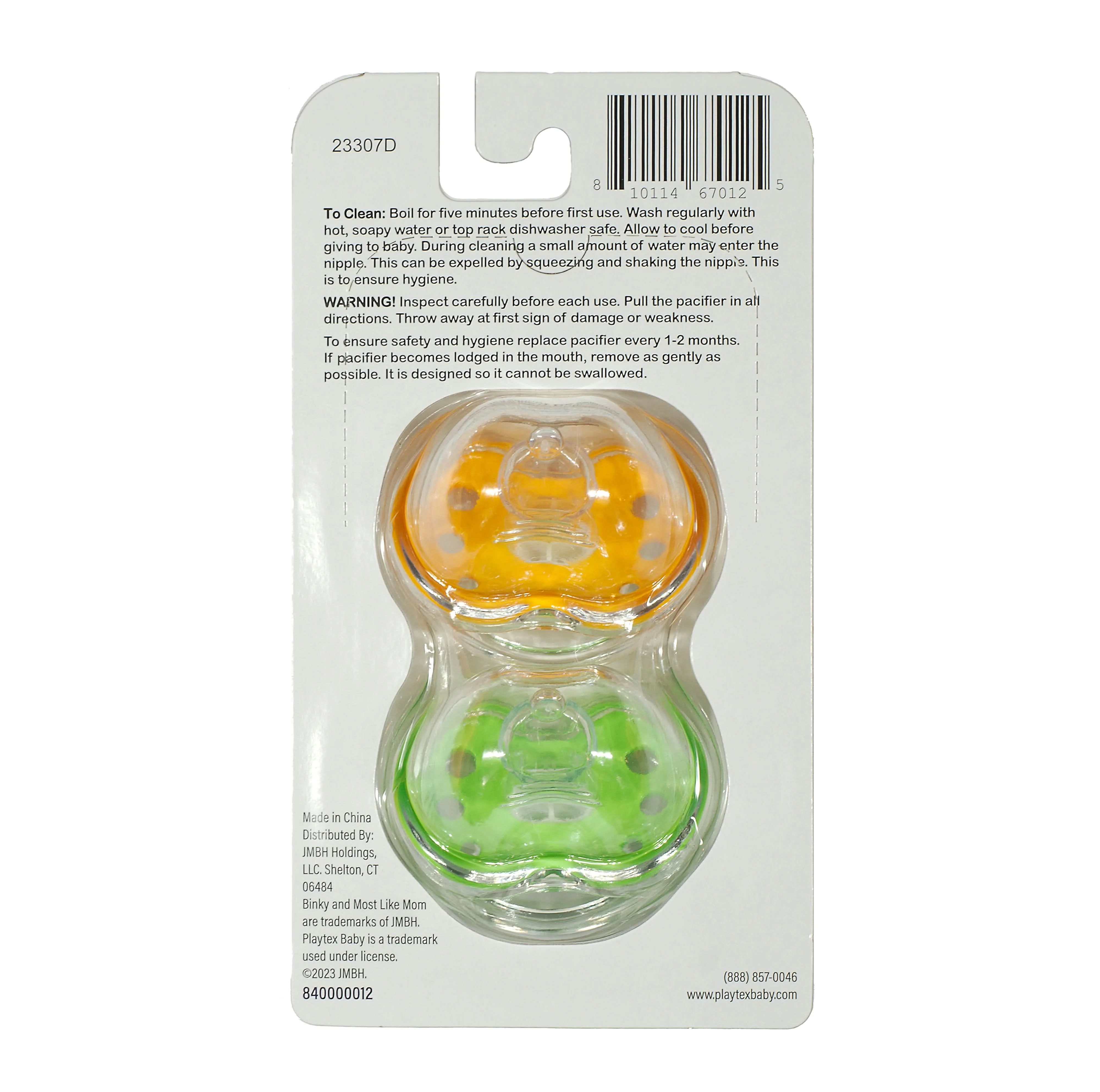 Binky Orthodontic Pacifier Set with Snap On Cover - Wild and Cuddly Series  - Rabbit and Lion - Image 8