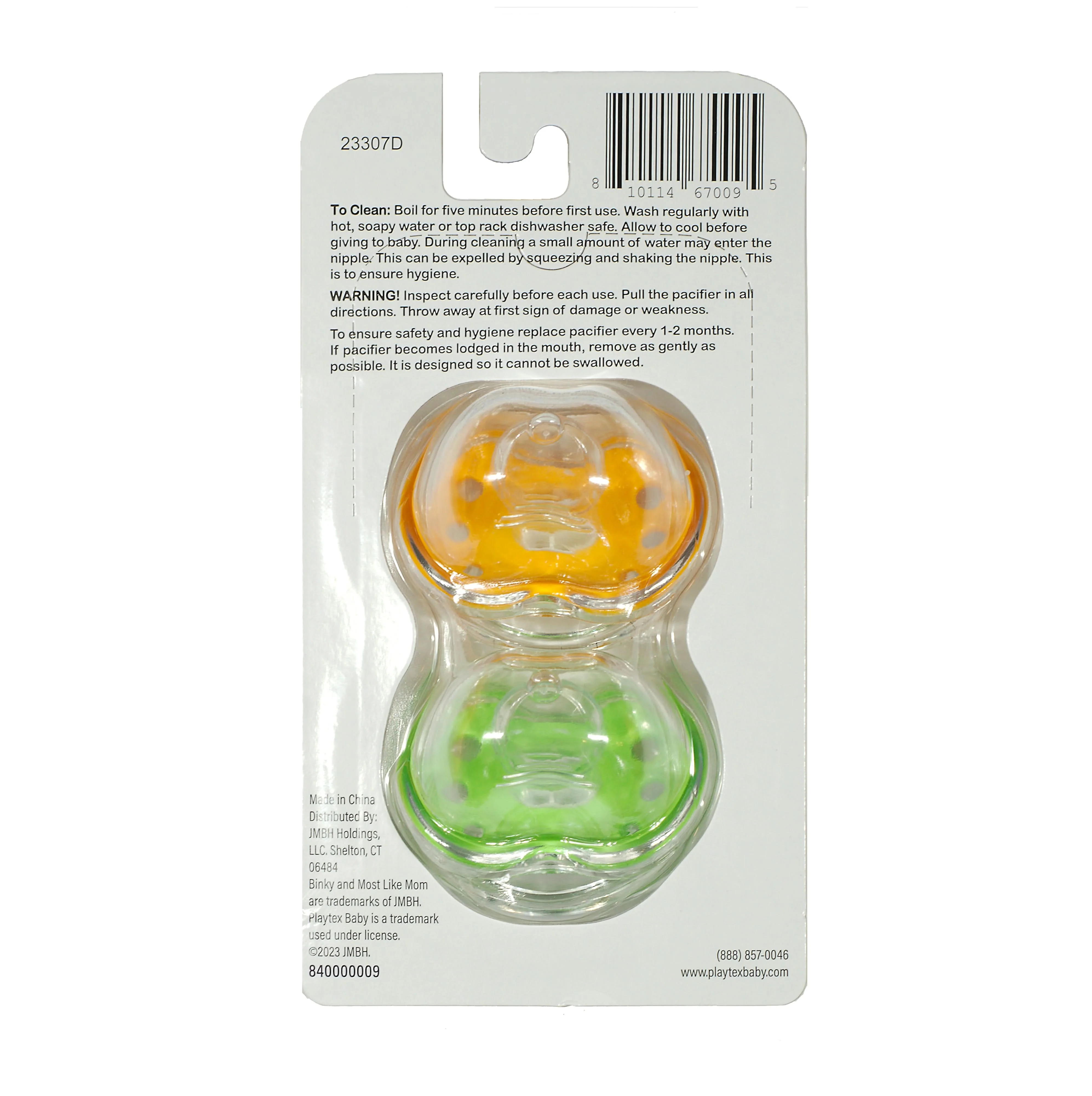 Binky Orthodontic Pacifier Set with Snap On Cover - Wild and Cuddly Series  - Rabbit and Lion - Image 9