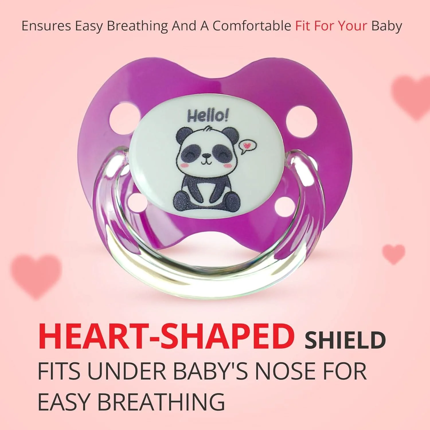 Binky Orthodontic Pacifier With Snap On Cover - Wild and Cuddly Series  - Unicorn & Panda - Image 4