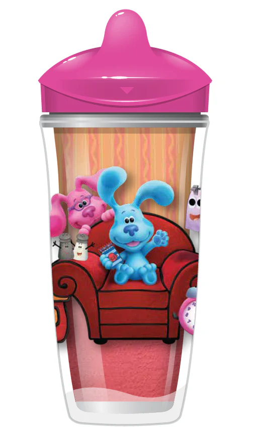 Playtex Baby Sipsters Stage 3 Blue's Clues Hard Spout, Spill-Proof, Leak-Proof, and Insulated, 9 Ounce (Pack of 2) - Image 3
