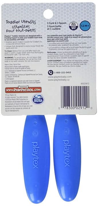 Playtex® Paw Patrol™ Fork & Spoon Cutlery Set - Blue - Image 4