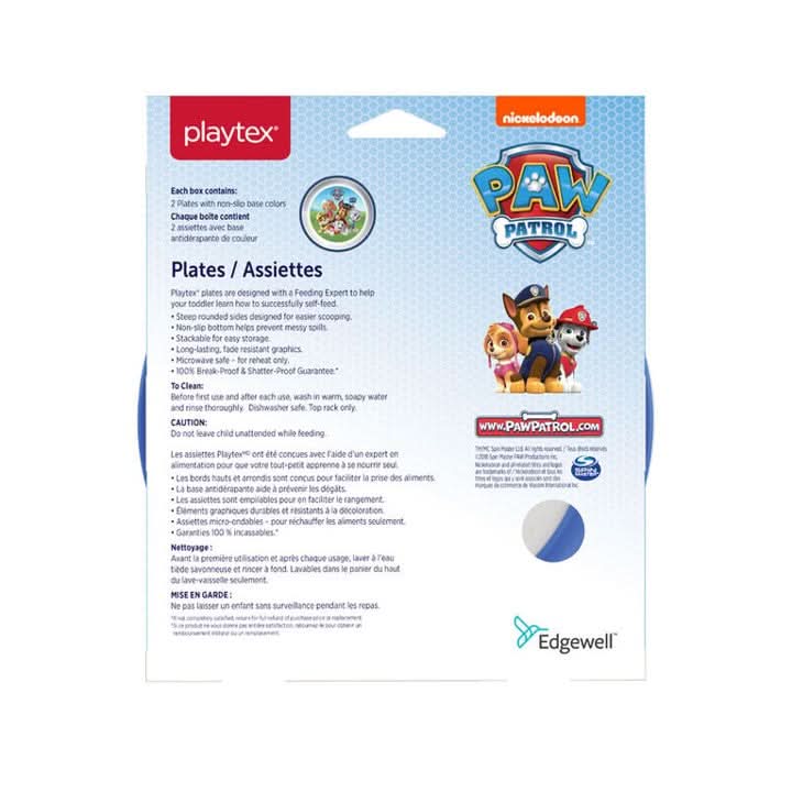 Playtex® Paw Patrol™ Never Fade, Never Peel 2 Pack Plates  - Blue - Image 3