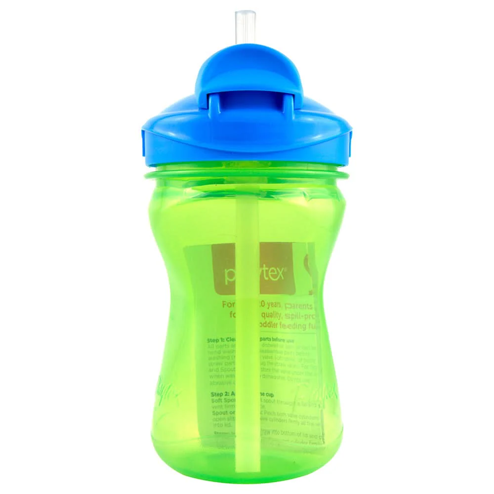Playtex® Stage 2 Straw Cup  - 2 Pack - Green and Blue - Image 3