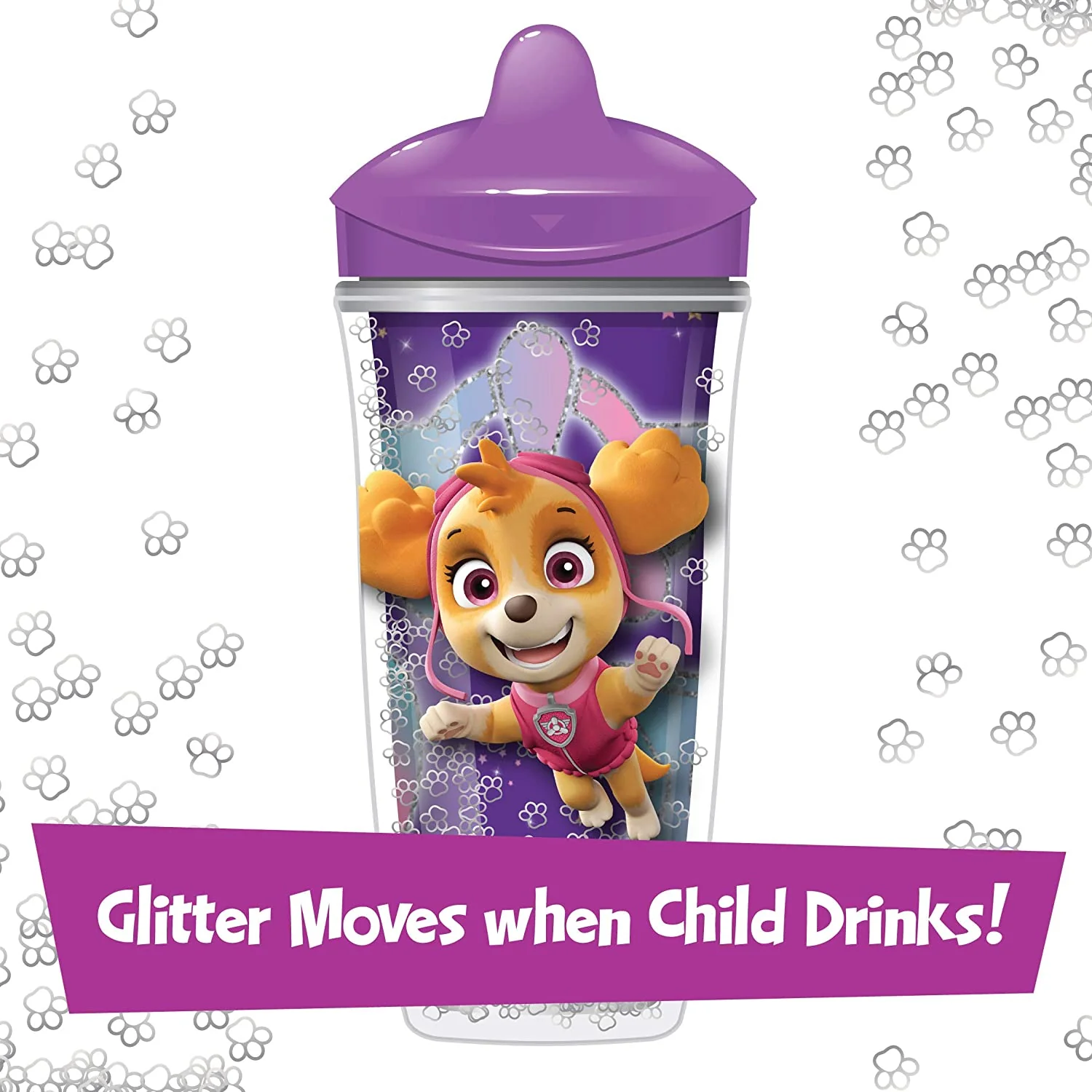 Playtex® Stage 3 Paw Patrol™ Glitter Cups - Purple 1 Pack - Image 4