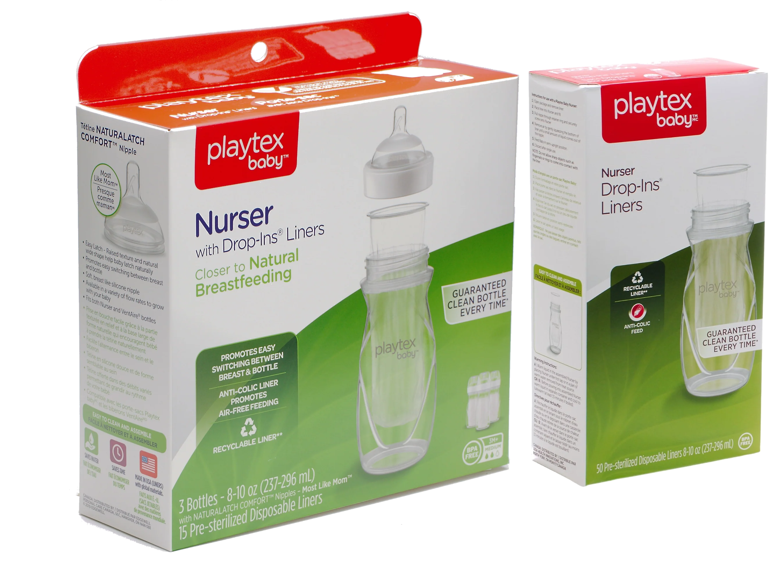 Playtex Baby™ Anti-Colic Nurser Bottles with Drop-Ins® Liners – 3 Pack (ENF) - Image 11