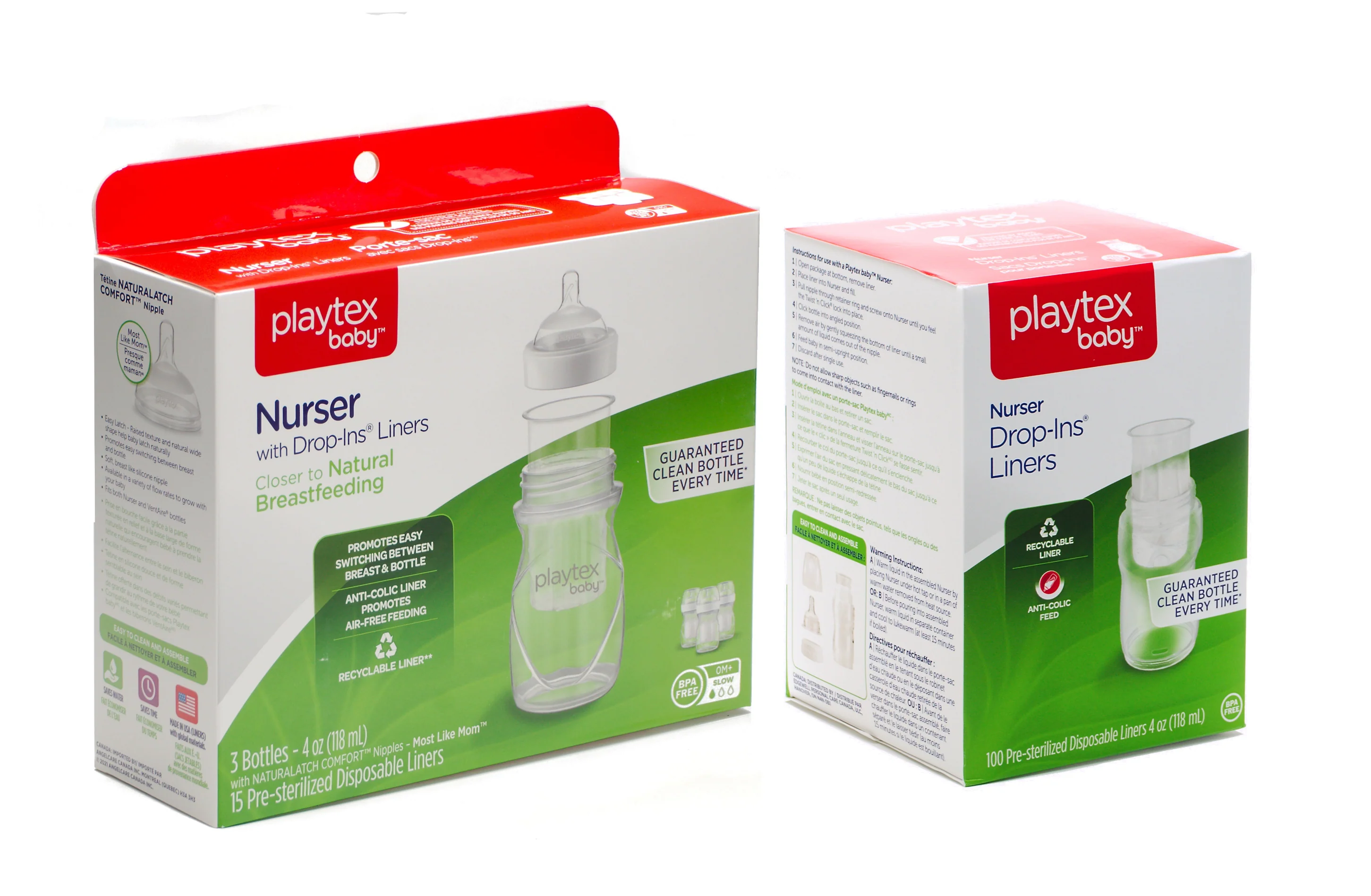 Playtex Baby™ Anti-Colic Nurser Bottles with Drop-Ins® Liners – 3 Pack - Image 23
