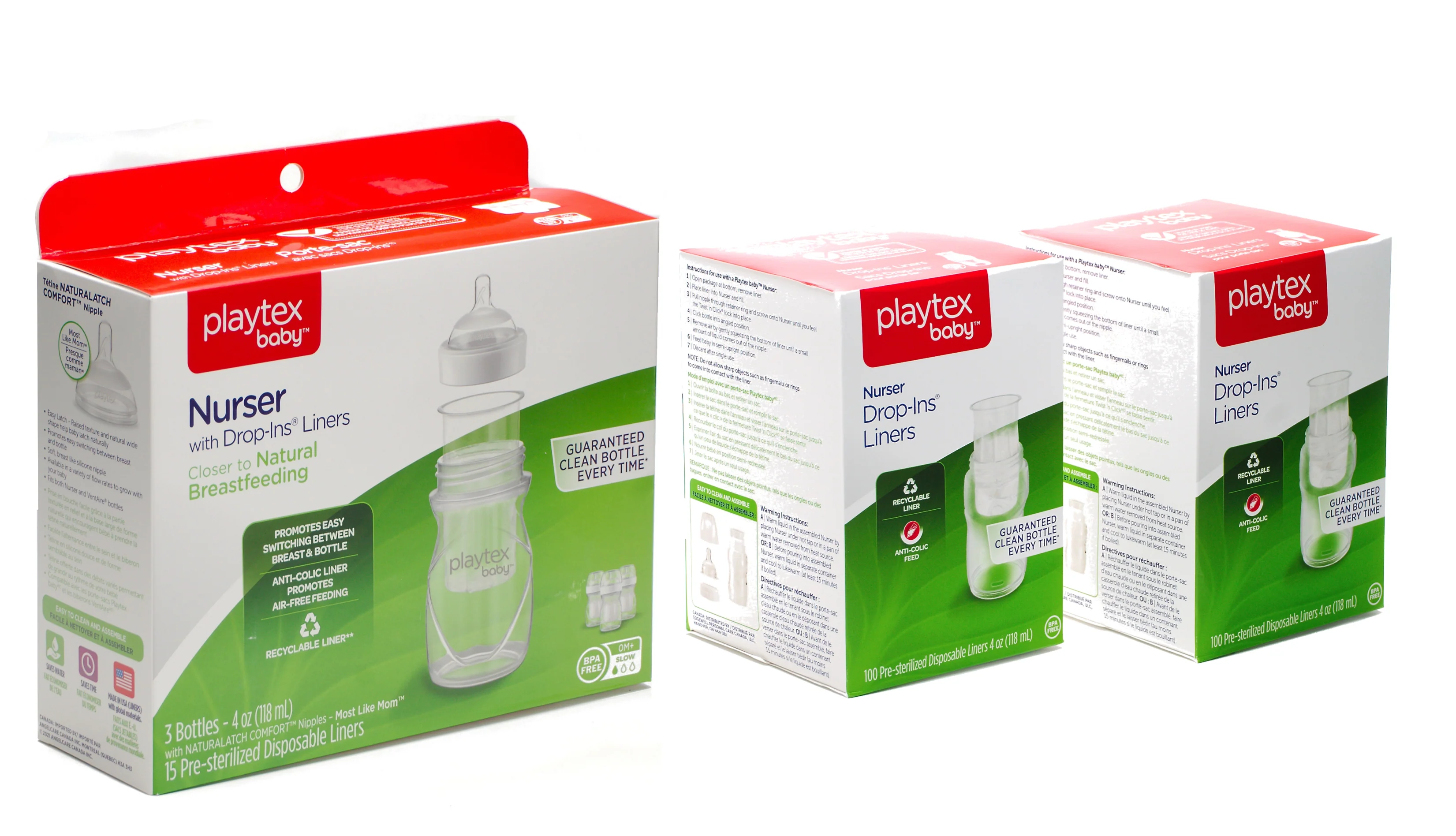 Playtex Baby™ Anti-Colic Nurser Bottles with Drop-Ins® Liners – 3 Pack - Image 22