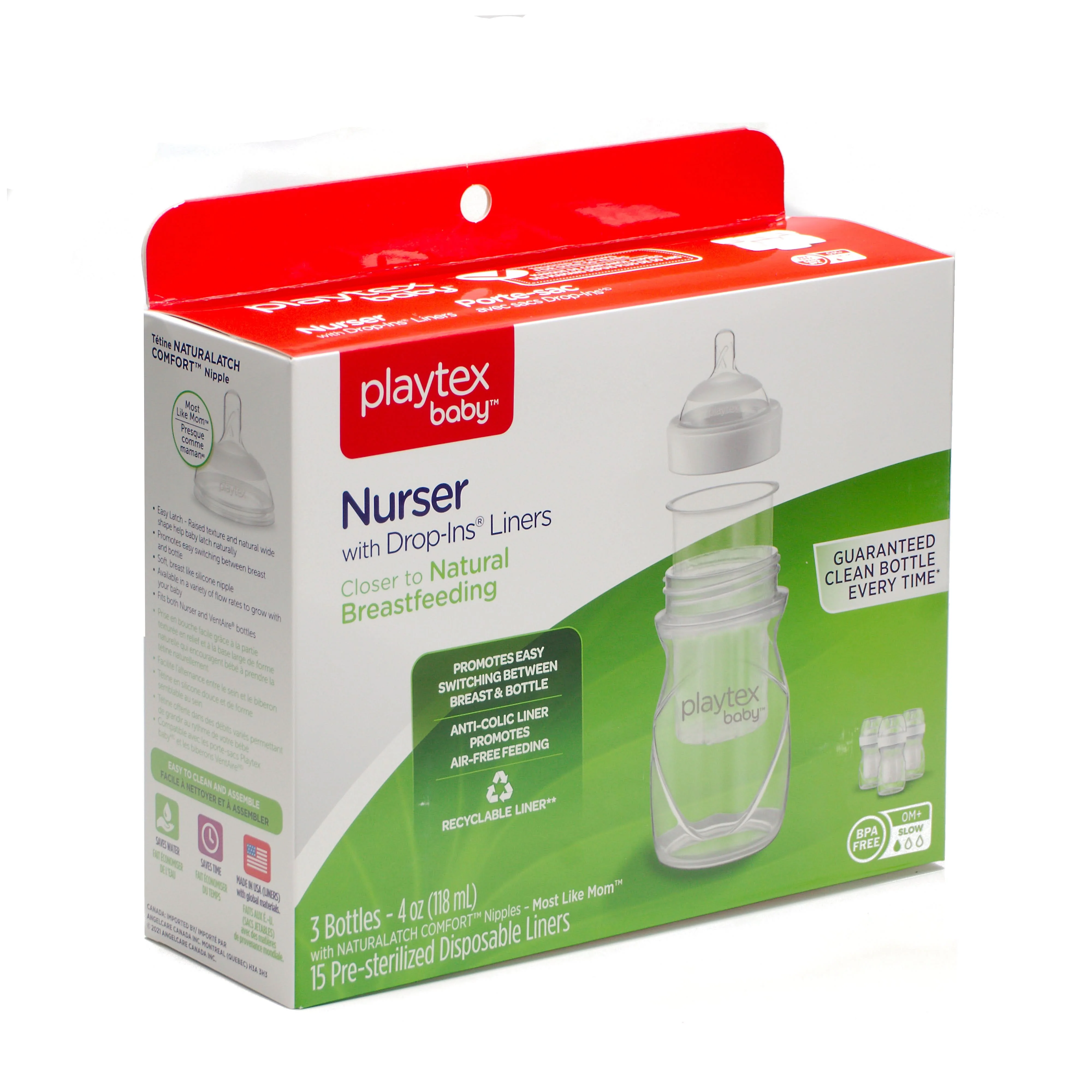 Playtex Baby™ Anti-Colic Nurser Bottles with Drop-Ins® Liners – 4 oz - Image 4