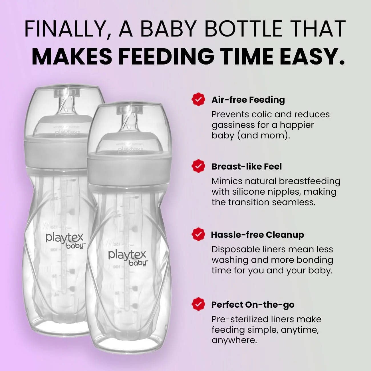 Playtex Baby™ Nurser Bottles with Drop-Ins® Liners - 3 Pack 4 oz Free Product Bundle - Image 4