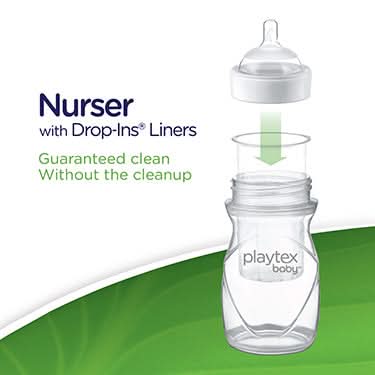 Playtex Baby™ Nurser Bottles with Drop-Ins® Liners - 1 Pack 4 oz - Image 7