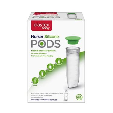 Playtex Baby™ Nurser Reusable Silicone PODS Starter Set for Breastmilk Storage & Air-Free Feeding - Image 10