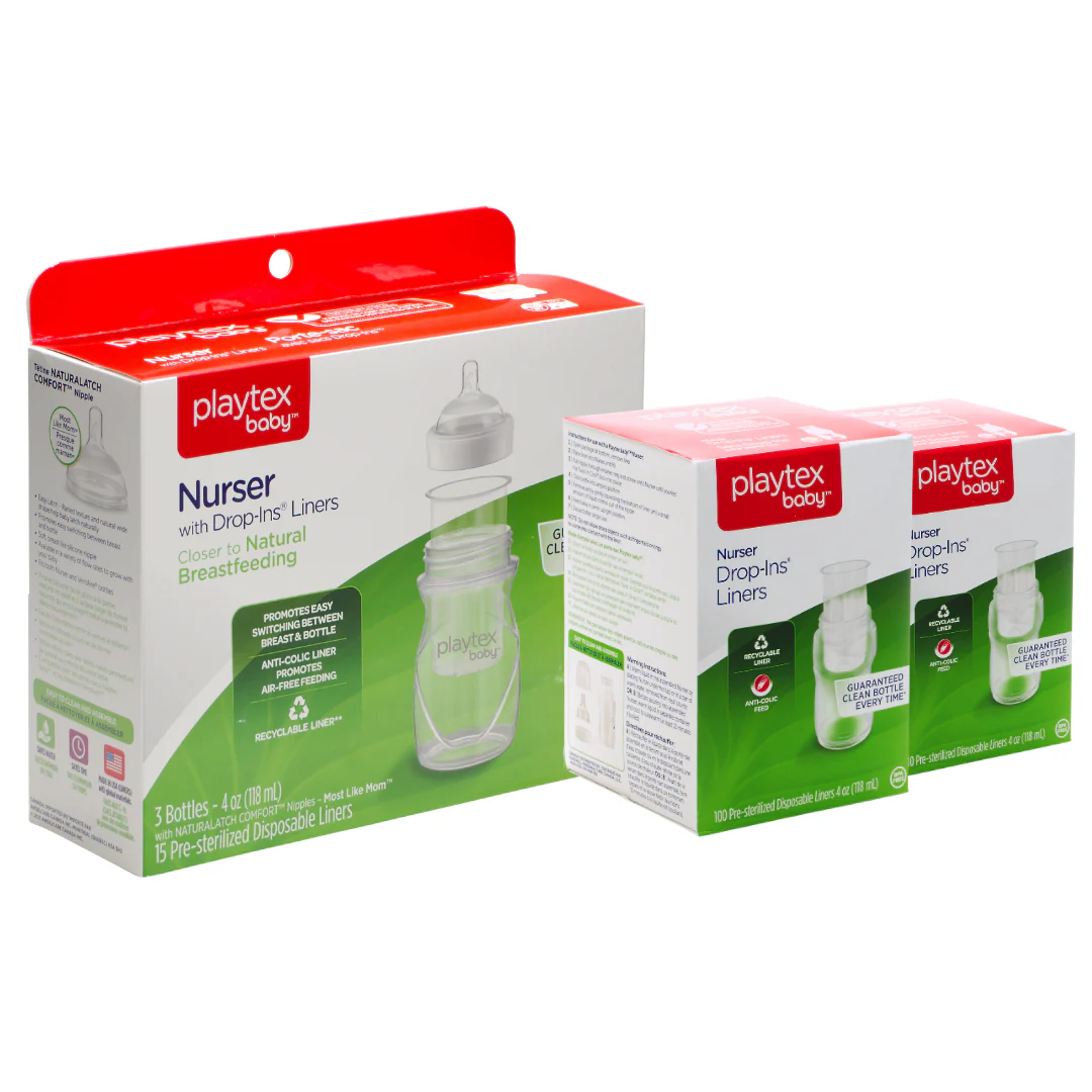 Playtex Baby™ Nurser Bottles with Drop-Ins® Liners - 3 Pack 4 oz - Image 12